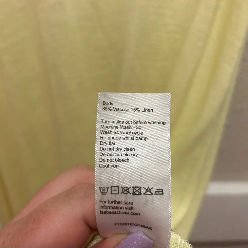 Isabella Oliver Maternity Slouchy Tunic in Lemongrass NWT - Picture 10 of 10